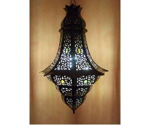 Plafonnier oriental Elmas 40cm E27 Douille | Plafonnier Lustre de Salon marocain oriental | Lanterne électrique indienne Vintage design décoration de maison orientale arabe