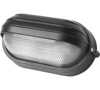 Plafonnier ovale de jardin pour extérieur blanc et noir Maxi ou mini IP44 (noir, 21,5 x 11 x 10 cm)