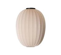 Plafonnier Ovale Haute Ø65 cm en Pierre de Sable , Made By Hand et Tricotée à La Main.