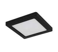 Panneau LED plafonnier noir salon lumière chambre à coucher, couleurs de lumière réglables, 12W 900lm blanc chaud, blanc neutre, blanc froid, LxH 17,6x1,7 cm
