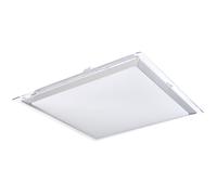 Plafonnier panneau de plafond plafonnier ciel étoilé lampe de salon télécommande, veilleuse à changement de couleur variable CCT, métal opale blanche, 1x LED 48W 3200Lm 3000-6000K, LxPxH 55x55x8cm