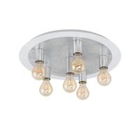 Eglo 97496 Plafonnier, Acier, 4 W, Weiss, Silber