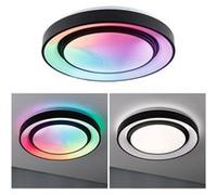 Plafonnier PAULMANN Rainbow Dynamic RGBW LED 475mm Blanc/Noir Noir G
