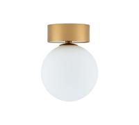 Plafonnier Petit Ø 12 Cm Petit En Or Mat Blanc G9 Verre Boule