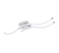 Plafonnier plafonnier à intensité variable lampe de salon LED chromée, métal plastique, 20W 1790lm blanc chaud, LxlxH 88x16x12cm