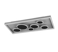Plafonnier Plafonnier Applique Lampe de salle à manger Salon, fonction mémoire, interrupteur-variateur, CCT, métal anthracite, 1x LED 45W 3800Lm 2500-3500K, HxLxP 9x80x40cm