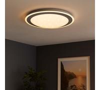 Plafonnier Plafonnier Chambre Étoile Ciel Blanc Argent LED D 34cm