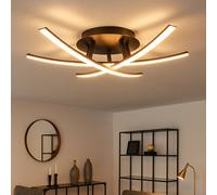 Plafonnier lampe de salon lampe de plafond en métal noir design L 46 cm