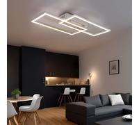 Plafonnier Plafonnier De Salon Plafonnier De Cuisine Opale Carré LED L 52 Cm