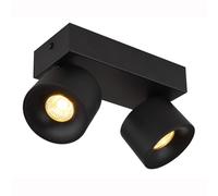 Plafonnier plafonnier lampe de salon 2 lampes orientable noir LED