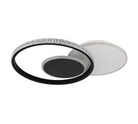 Plafonnier plafonnier lampe de salon anneau de cristal noir lampe design LED