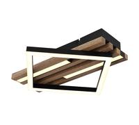 Plafonnier plafonnier lampe de salon aspect bois lampe de chambre LED L 33cm