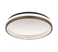 Plafonnier plafonnier lampe de salon cristaux gris 3 niveaux LED D 39,7 cm
