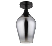 Plafonnier plafonnier lampe de salon lampe de couloir en verre chromé H 30 cm