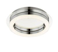 Plafonnier plafonnier lampe de salon lampe de couloir lampe de chambre, cristaux chromés, LED 12W 1000Lm blanc neutre, DxH 28x6,7cm