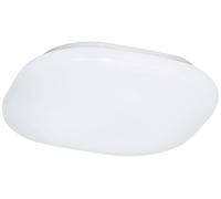 Plafonnier plafonnier lampe de salon lampe de salle à manger lampe de chambre, acier blanc carré, LED 18W 1506Lm blanc chaud, Lxl 35x35cm