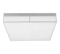 Plafonnier plafonnier lampe de salon lampe de salle à manger lumière de couloir, dimmable, métal blanc, LED 36W 2200Lm blanc chaud, LxPxH 60x60x12cm