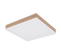 Plafonnier plafonnier lampe de salon lampe LED aluminium aspect bois 30x30 cm