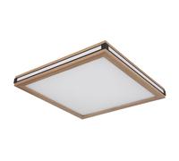 Plafonnier plafonnier lampe de salon LED aspect bois 3 modes d'éclairage 45x45 cm