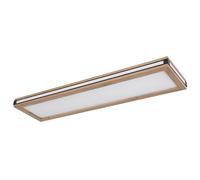 Plafonnier plafonnier lampe de salon LED aspect bois 3 modes d'éclairage L 80 cm