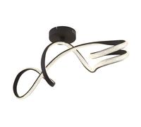 Plafonnier plafonnier lampe de salon lumière cristal noir LED D 90,8 cm