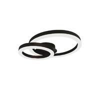 Plafonnier plafonnier lampe de salon noir LED design lampe anneaux L 45 cm