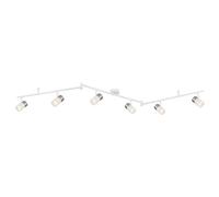 Plafonnier plafonnier lampe de salon spot blanc orientable à 6 lampes