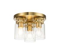 Plafonnier plafonnier lampe de salon verre couloir lumière laiton 3 ampoules