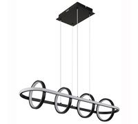 Plafonnier plafonnier lampe design anneaux télécommande LED L 90 cm dimmable