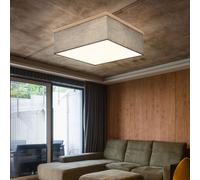 Plafonnier plafonnier lampe en bois textile lampe de chambre anthracite 3 flammes