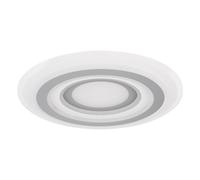 Plafonnier Plafonnier lampe ronde en métal, blanc, opale, anthracite, dimmable, télécommande, circuit CCT, 1x LED, 46 watt 3200 lumens blanc chaud blanc froid, DxH : 50x7 cm