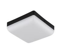 Plafonnier plafonnier LED lampe de couloir noir lampe de cuisine carré L 12cm