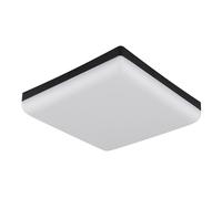 Plafonnier plafonnier LED lampe de couloir noir lampe de cuisine carré L 22cm