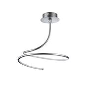 Plafonnier plafonnier LED lampe de salon design spirale argent H 47 cm