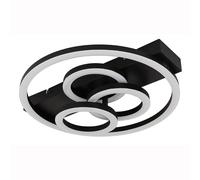 Plafonnier plafonnier LED lampe de salon noir mémoire dimmable CCT 40W
