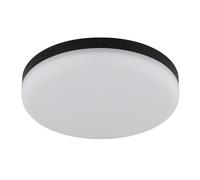 Plafonnier plafonnier LED lampe de salon rond couloir noir D 12 cm