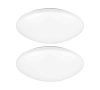 Plafonnier plafonnier LED lampe lumière du jour lampe de couloir lampe d'escalier ronde, 12W 800lm blanc froid, DxH 26 x 9,2 cm, lot de 2
