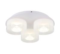 Plafonnier plafonnier LED salon lumière métal verre blanc D 38 cm