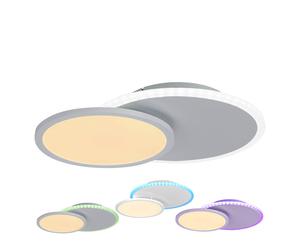 Plafonnier Plafonnier LED Télécommande dimmable changement de couleur Backlight Commutation CCT, métal, 18W 2000lm 2700-5000K, LxlxH 45x33x7,5 cm