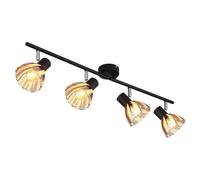 Plafonnier plafonnier salle à manger luminaire noir 4 lumières orientable L 70 cm