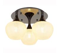 Plafonnier plafonnier salle à manger verre clair blanc à motif chromé noir