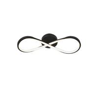 Plafonnier plafonnier salon design boucle lumineuse noir LED 52,5 cm