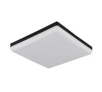 Plafonnier plafonnier salon LED carré noir opale mat