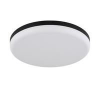 Plafonnier plafonnier salon LED noir opale mat rond D 30 cm