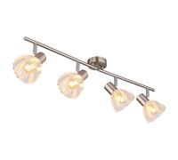 Plafonnier plafonnier salon luminaire argent 4 flammes pivotant L 70 cm
