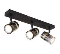 Plafonnier Plafonnier spot lampe de salon noire L 41 cm 3 flammes