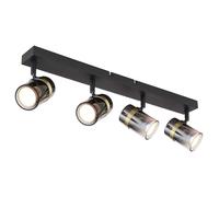 Plafonnier Plafonnier Spot Métal Noir Lampe de salon L 56 cm