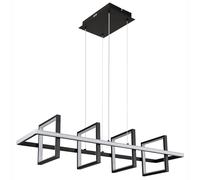 Plafonnier plafonnier télécommande lampe design anneaux LED L 90 cm dimmable