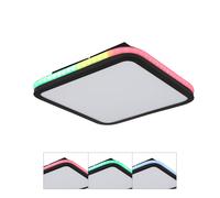Plafonnier plafonnier télécommande LED dimmable RGB changeur de couleur noir