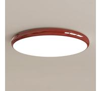 Plafonnier Plat De Style Crème Plafonnier à LED, Luminaire Rond Encastré pour Chambre, Cuisine, Salle De Bain, Couloir, Mode De Couleur Proche des Luminaires De Plafond, Red, Dia-30cm